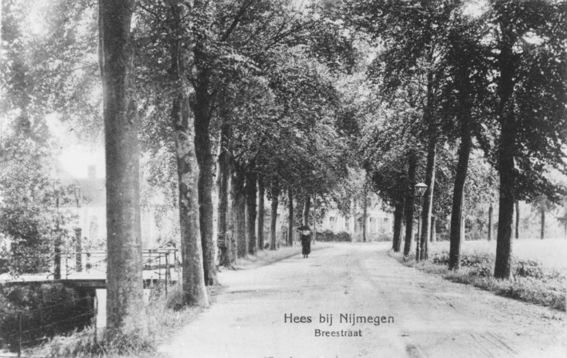 De Bredestraat, toen geschreven als Breestraat, in Hees, 1900 (F46085 RAN)