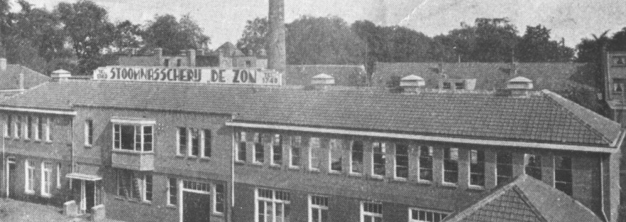 Stoomwasserij & Strijkinrichting "De Zon"; uit: "Ons Nederland", 5e jaargang, nr.: 1, pag.: 41; zie ook negatiefnr.: 23802; een reproductie, Graafseweg, 12/1932 (F17389 RAN)
