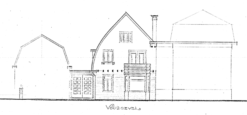 Plan tot het bouwen van een Woonhuis met Garage aan de Voorstadslaan te Nijmegen Kad.Bek. Gem. Neerbosch Sectie A. No 1646 voor Rekening van den Weld. Heer P.M. van Haren Krayenhofflaan No 24A, architect J. van Eldik, datum tekening 13-10-1930 (D12.396390)