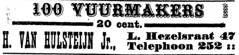 Advertentie van Hulsteijn Jr. (De Gelderlander 22/11/1904)